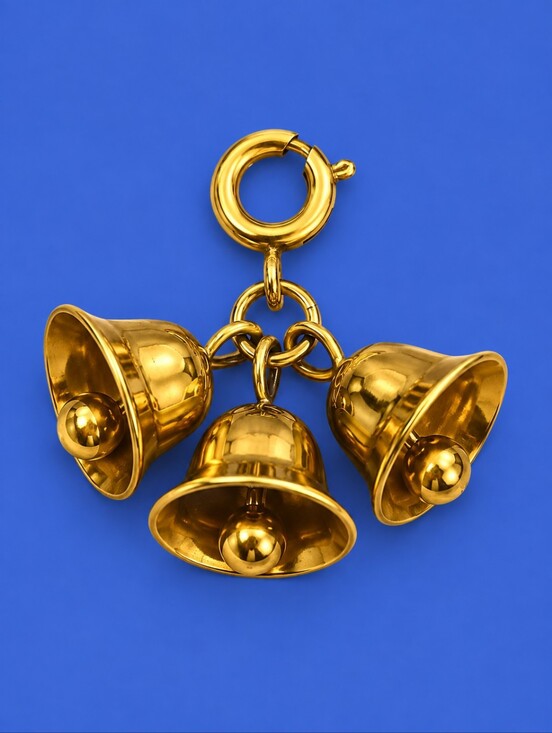 Vintage Jewelry - Vintage 1960s Christmas Jingle Bells Charm